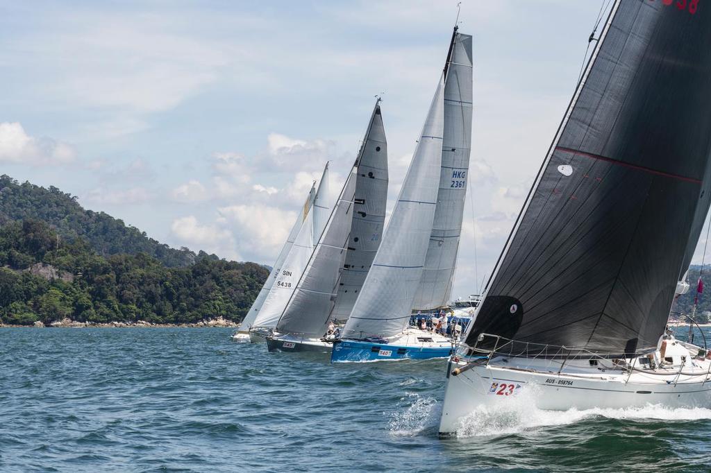 Class 4 start. Fujin at the pin end - 2017 Raja Muda Selangor International Regatta. © Guy Nowell / RMSIR