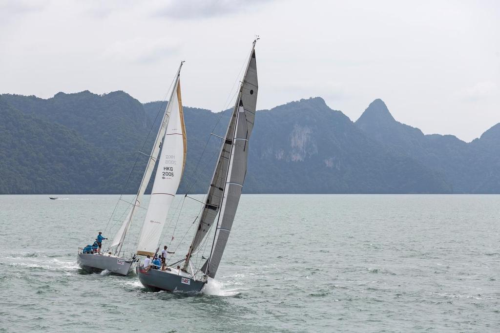 Jing Jing, Otonomos Mandrake III in Kuah Harbour.  2017 Raja Muda Selangor International Regatta. © Guy Nowell / RMSIR