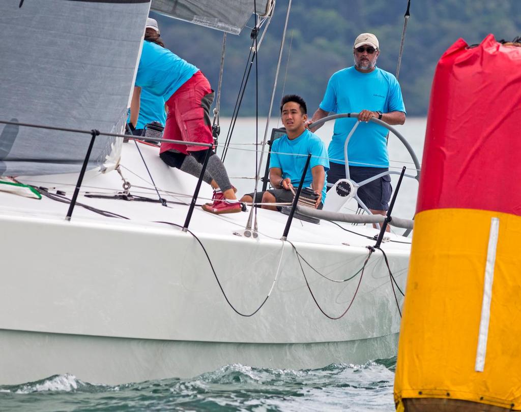 WindSikher. Sarab Jeet Singh keeps an eye on the mark. 2017 Raja Muda Selangor International Regatta. © Guy Nowell / RMSIR