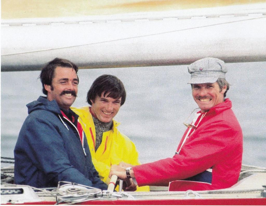 Robbie Doyle with Ted Turner and Dennis Conner aboard Mariner in the 1974 Defence Trials photo copyright Paul Darling Photography Maritime Productions www.sail-world.com/nz taken at  and featuring the  class