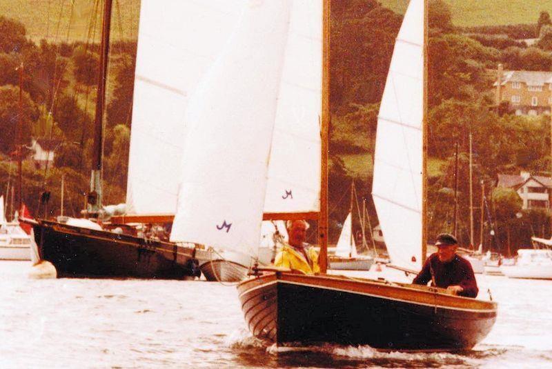 Jim Stone, his son Alec, and the Yawl 'Blackbird' - photo © Salcombe Yawl Fleet