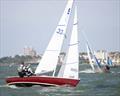 Sea Phantom, sail number 33, on Sunday during the Sandhopper Nationals at Thorpe Bay © David Maynard / www.alleycatphotographer.com