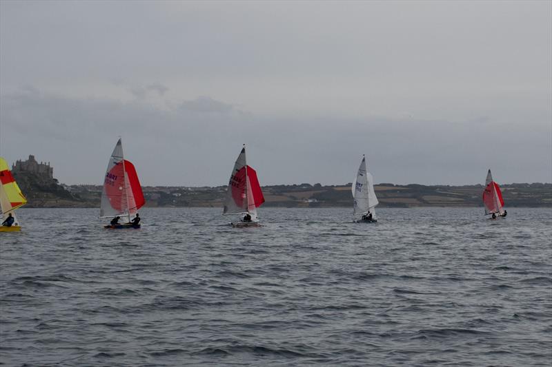 Arwen Fflur and Hatty Connolly lead Tom Gillard and Rach Gray - RYA Female Scorpion Project sailors attend the Nationals at Penzance - photo © RYA Female Scorpion Project