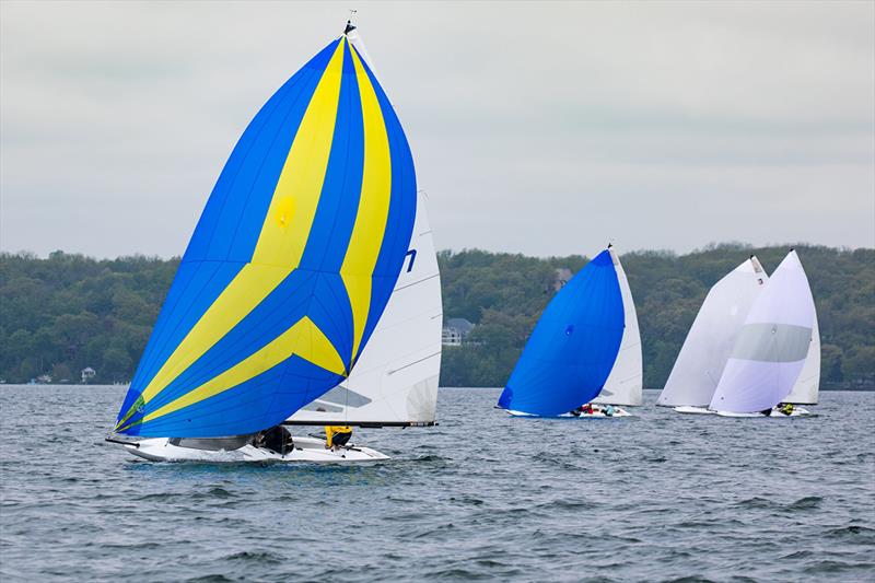 2018 Lake Geneva E Scow Spring Regatta photo copyright Melges / Hannah Lee Noll taken at Lake Geneva Yacht Club and featuring the Scow class