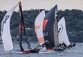 Rag and Famish Hotel leads a group just behind the leader to the wing mark - Queen of the Waves & 18ft Skiff Club Championship Race 13 &copy; SailMedia