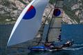 Yandoo during the 2026 18ft Skiff European and Mark Foy Championship &copy; GardaTrentinoWind / Circolo Vela Arco