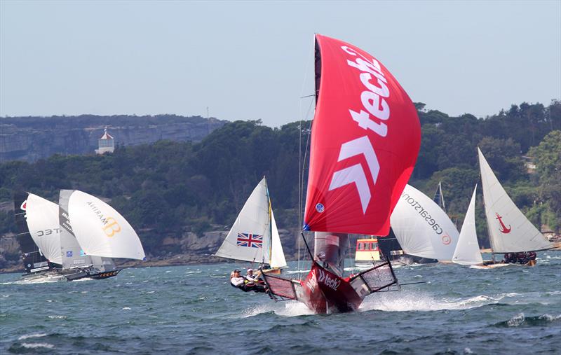 18ft Skiff JJ Giltinan Championship day 6: Mixture of old and new 18s photo copyright Frank Quealey taken at Australian 18 Footers League and featuring the 18ft Skiff class