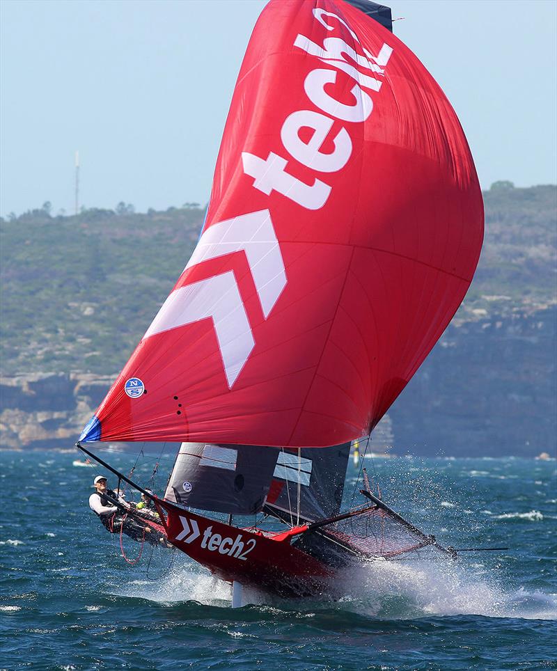 Tech2, Australian champion photo copyright Frank Quealey taken at Australian 18 Footers League and featuring the 18ft Skiff class