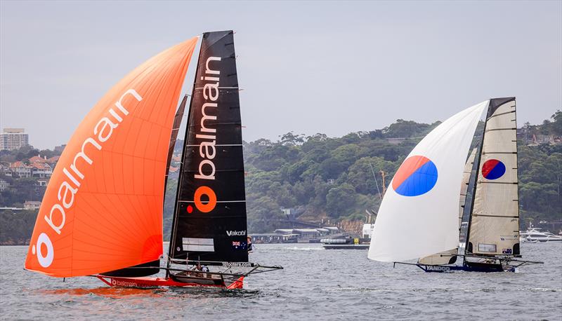 18ft Skiff 2024 JJ Giltinan Championship Invitation Race: Balmain heads for victory over Yandoo - photo © SailMedia