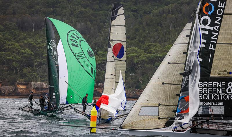 18ft Skiff 2024 JJ Giltinan Championship Race 1: Obelisk mark rounding - photo © SailMedia