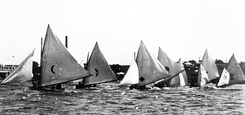 Australian Championship, on the Brisbane River in 1929-30 photo copyright Archive taken at Australian 18 Footers League and featuring the 18ft Skiff class