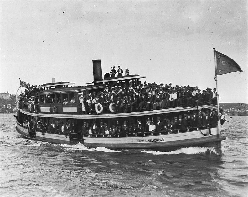 Lady Chelmsford spectator ferry at the 1921 Australian Championship photo copyright Archive taken at Australian 18 Footers League and featuring the 18ft Skiff class