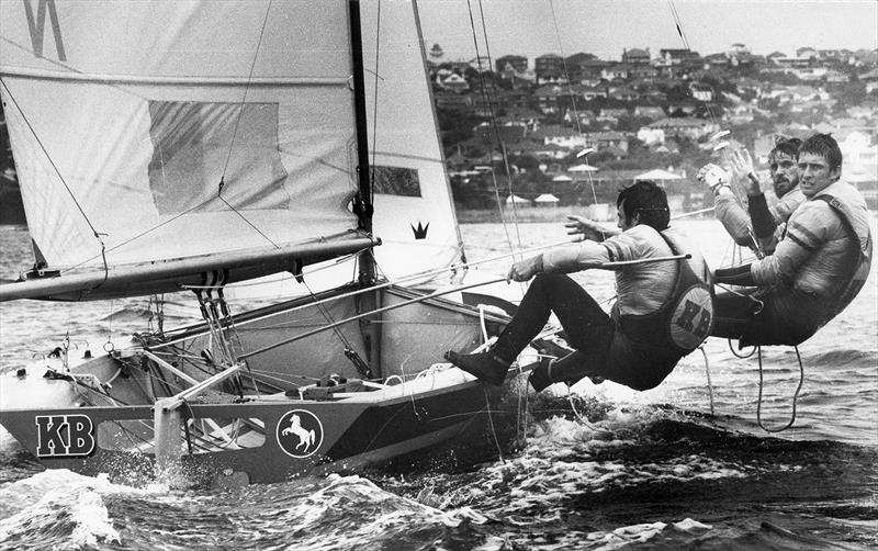 KB with the 1978-79 season crew photo copyright Bob Ross taken at Australian 18 Footers League and featuring the 18ft Skiff class