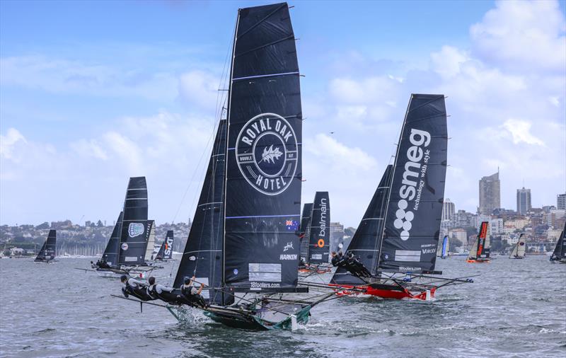Shortly after the start - 2025-26 Australian 18ft Skiff Championship Day 2 - photo © SailMedia