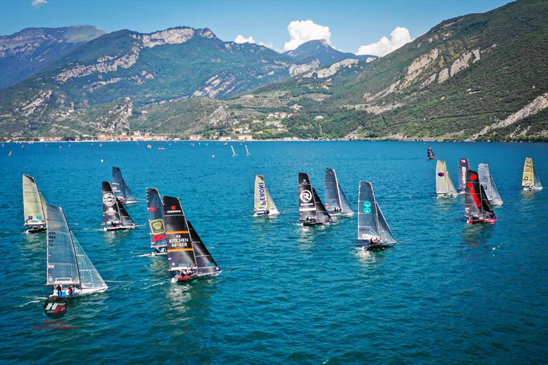 2019 Mark Foy Trophy scene photo copyright Hartas Productions taken at Circolo Vela Arco and featuring the 18ft Skiff class