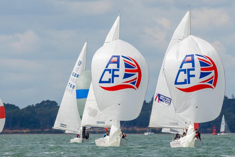 'Spare Part' and 'Limbitless' race at Cowes Week photo copyright Andrew Cassell Foundation taken at  and featuring the Sonar class