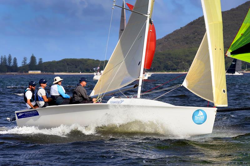 Sportboats revel in the conditions at Port Stephens photo copyright Sail Port Stephens taken at Corlette Point Sailing Club and featuring the Sportsboats class