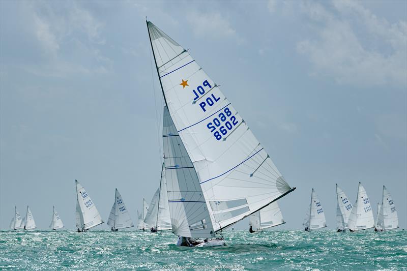 Mateusz Kusznierewicz and Bruno Prada lead the fleet downwind at the 98th Bacardi Cup - photo © Marina Semenova