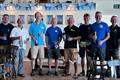 Prize-winners at the Up River Streaker Open (L-R) Ben, Ian B, Neil, Ian G, Dave, Jack, Tim, Rob (Commodore) © Helen Rees