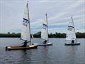 Dave Borrett, Alex Gore and Ian Bradley during the Streaker Midland and East Anglian Series Open at Hunts Sailing Club &copy; Steve Bishop and Simon Maskell