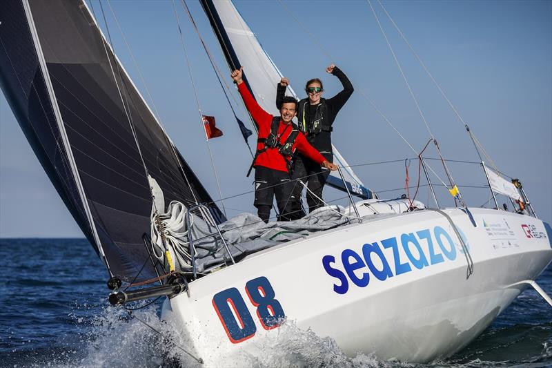 Thomas André & Théa Khelif win the 2025 Offshore Double Handed World Championships - photo © Paul Wyeth / RORC