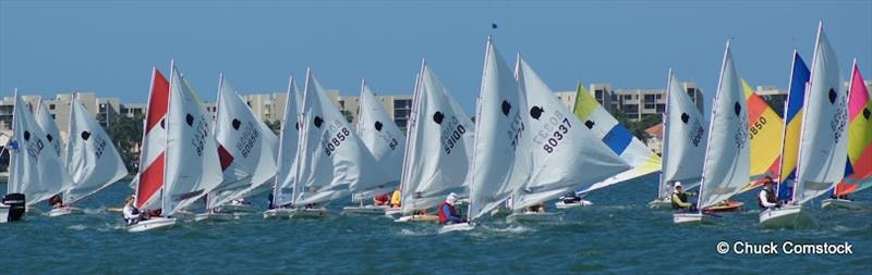 Racecourse action at the Rainbow Regatta photo copyright Chuck Comstock taken at  and featuring the Sunfish class