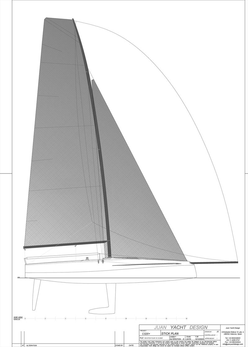 ClubSwan 28 - Sail plan - photo © Nautor's Swan