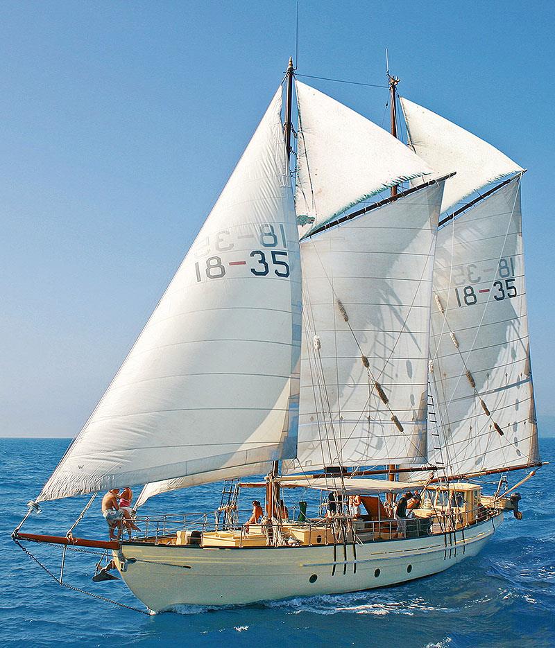 The pole masted, gaff rigged, topsail Schooner, Derwent Hunter photo copyright Tallship Adventures taken at Abell Point Yacht Club and featuring the Tall Ships class