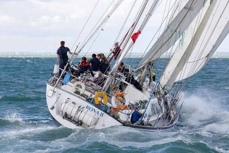 Rona II of Rona Sailing Project at Cowes SSR 2016 photo copyright Max Mudie / UK Sail Training taken at  and featuring the Tall Ships class