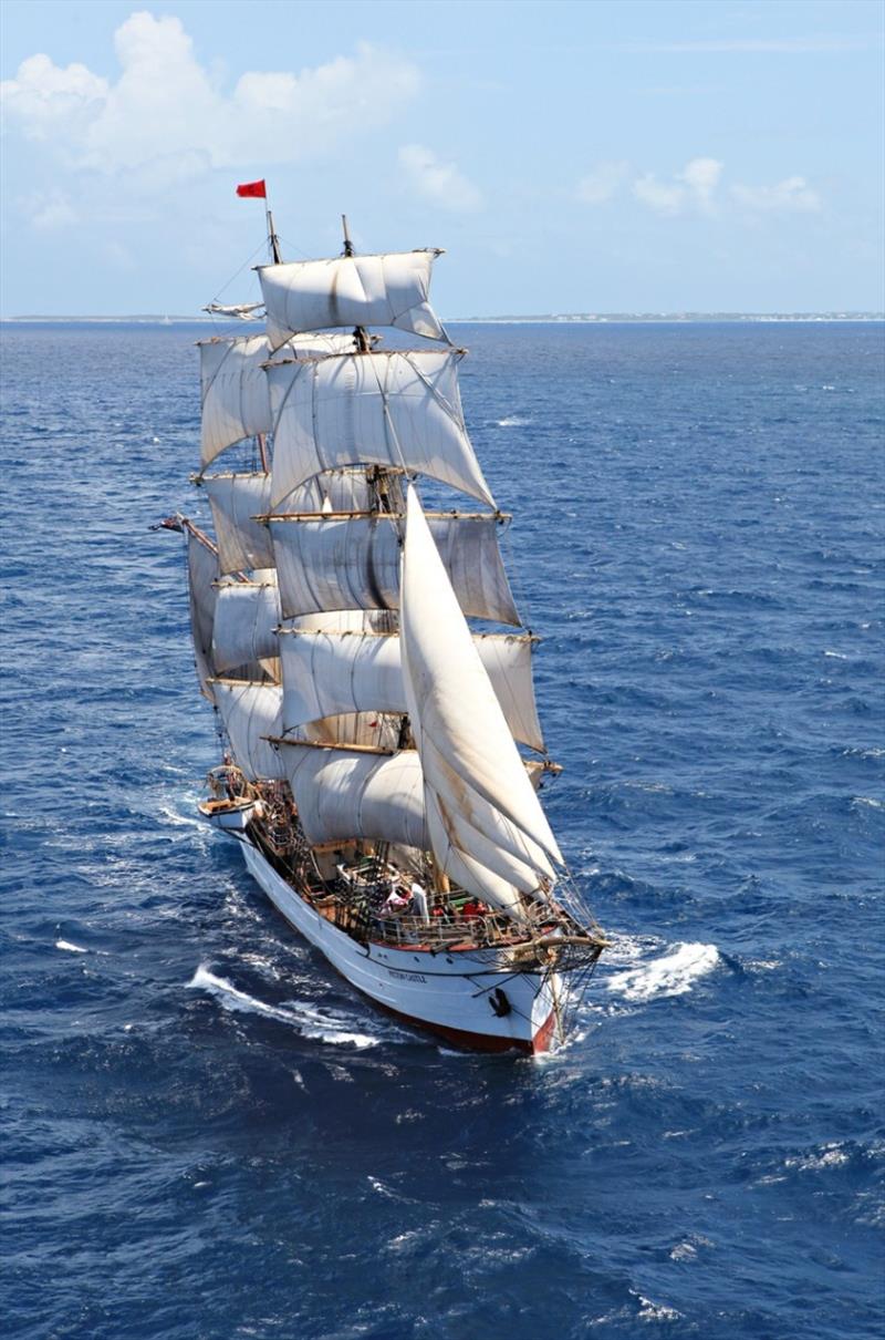 The Tall Ship Picton Castle sailing in the Anguilla Channel photo copyright Jean Jarreau taken at  and featuring the Tall Ships class
