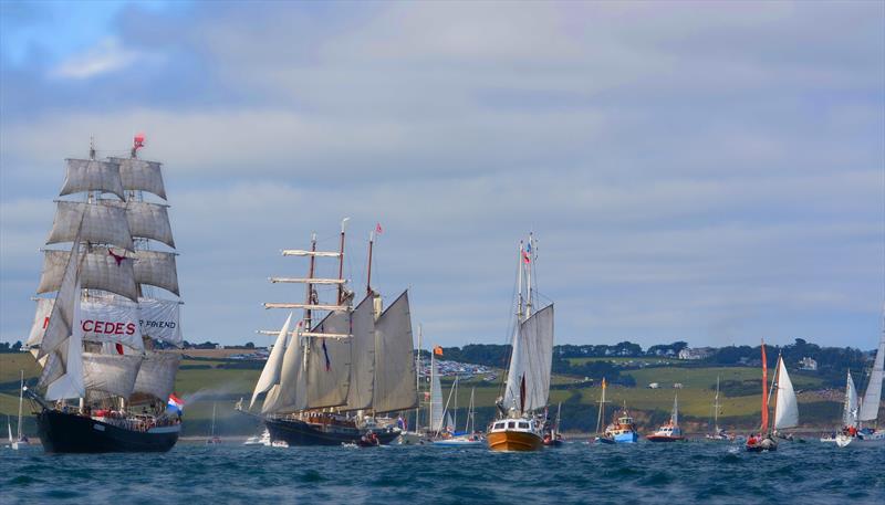 A sea of ships photo copyright Falmouth Tall Ships Group taken at  and featuring the Tall Ships class