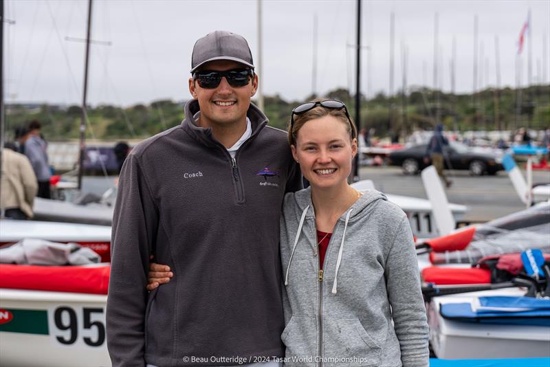 2024 Tasar World Championships at Sandringham Yacht Club Day 1: Team Doppio (USA2398) Stasi Burzycki and Sophia turning the Tasar world into a life experience photo copyright Beau Outteridge taken at Sandringham Yacht Club and featuring the Tasar class