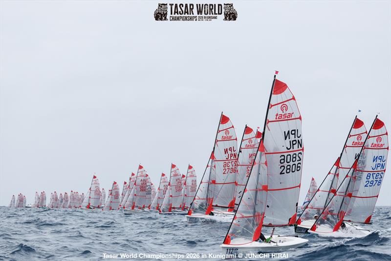 Over 100 boats on the start line - Tasar World Championships in Japan day 1 - photo © Junichi Hirai