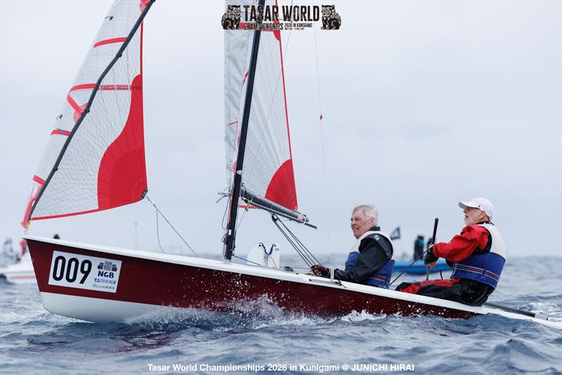 Jan Kellermann Slothouwer (crew) is the championship's oldest competitor at 81 - Tasar World Championships in Japan day 4 - photo © Junichi Hirai