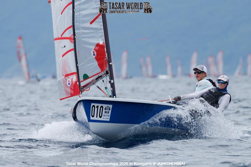 Jonathan McKee and Libby Johnson McKee, Second Overall and Super Grand Masters Division winners (combined crew age of 120 years or more) at the Tasar World Championships in Japan - photo © Junichi Hirai