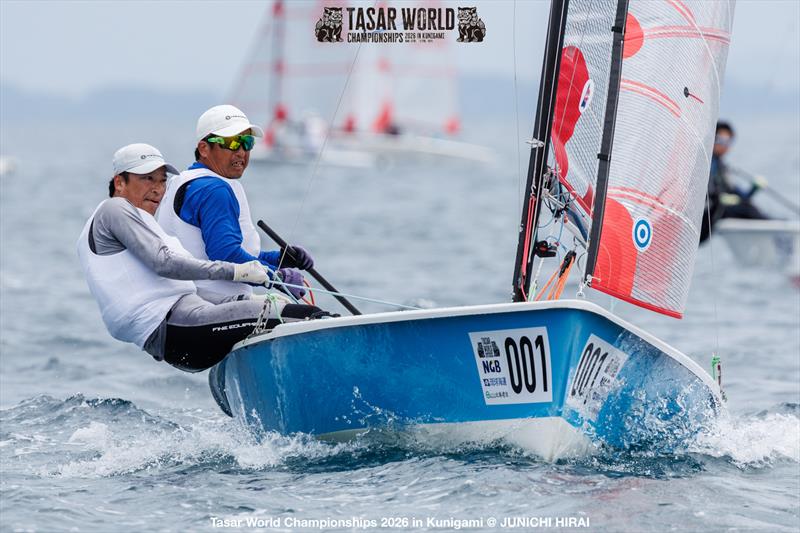 Kazushi Ito and Yasuaki Muragishi, Third Overall and Grand Masters Division winners (combined crew age of 100–119 years) at the Tasar World Championships in Japan - photo © Junichi Hirai