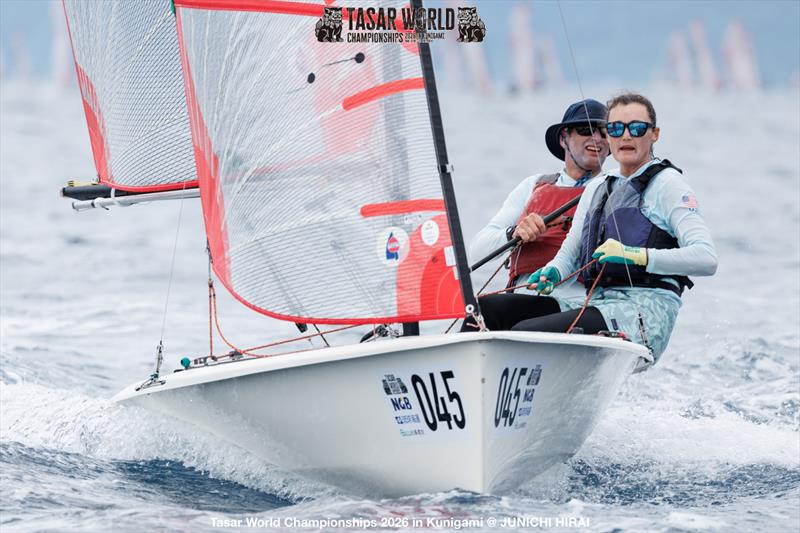 Dalton Bergan and Lindsay Bergan win the Tasar World Championships in Japan - photo © Junichi Hirai