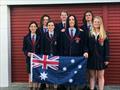 © Amanda Sargent The Friends School team showing the flag in New Zealand - 2018 InterDominion Schools Team Sailing Championships © Amanda Sargent