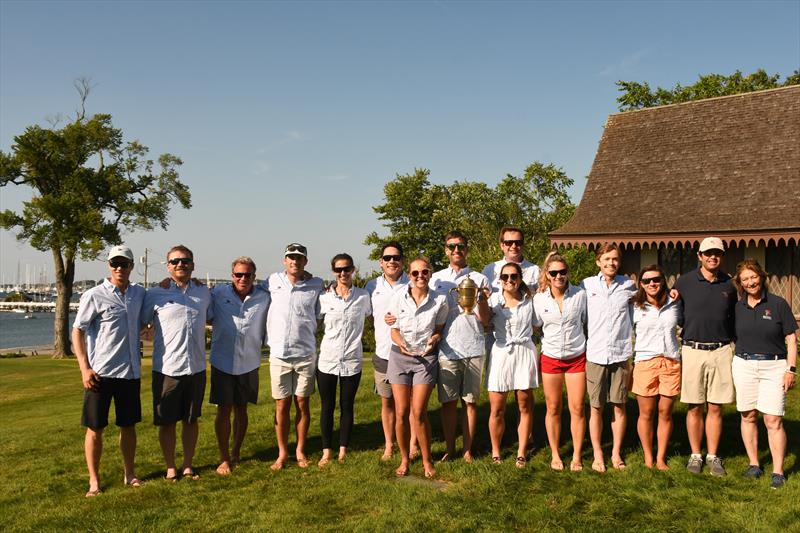 Morgan Cup 2023 - Alex Cook, Bill Lynn, Kate Barrows, Peter Lynn, Clinton Hayes, Spencer Powers, Mike Kanare, Paula Grasberger, David Thompson, Hannah Lynn, Lily Litchenstein, Eliza Garry and Sam Rodiger (not in order, PRO AJ Evans Jr. and Rear Commodore - photo © Stuart Streuli / New York Yacht Club