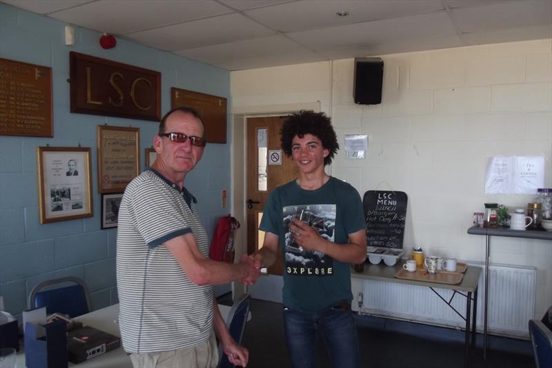Lawrence Donnelly finishes 3rd in the Lancing Topper Open photo copyright Graham Evans taken at Lancing Sailing Club and featuring the Topper class