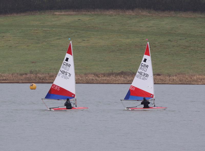 Close racing between Jessica Powell and Katherine Gunn during race 4 of Midlands 2022-2023 Topper Traveller Series Round 4 at Hollowell - photo © Steven Angell