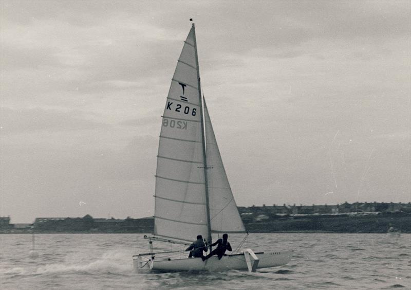 A revealing picture of an early version of Icarus, when although the boat could foil, the speeds were scarcely any faster than that of a standard Tornado photo copyright Austin Farrar Collection / David Chivers taken at  and featuring the Tornado class