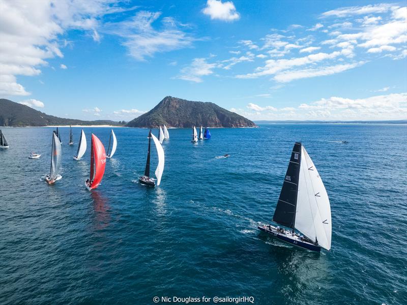 Celestial punching out in the passage race during Pallas Capital Gold Cup Act 3 photo copyright Nic Douglass for @sailorgirlHQ taken at Newcastle Cruising Yacht Club and featuring the TP52 class