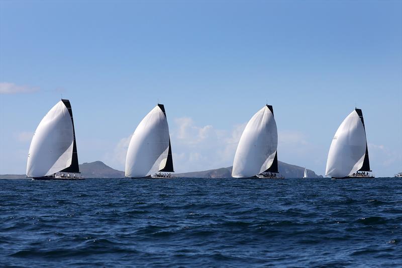 Close TP52 racing at 2024 Sail Port Stephens Act II - Windward/Leeward photo copyright Promocean Media taken at Corlette Point Sailing Club and featuring the TP52 class