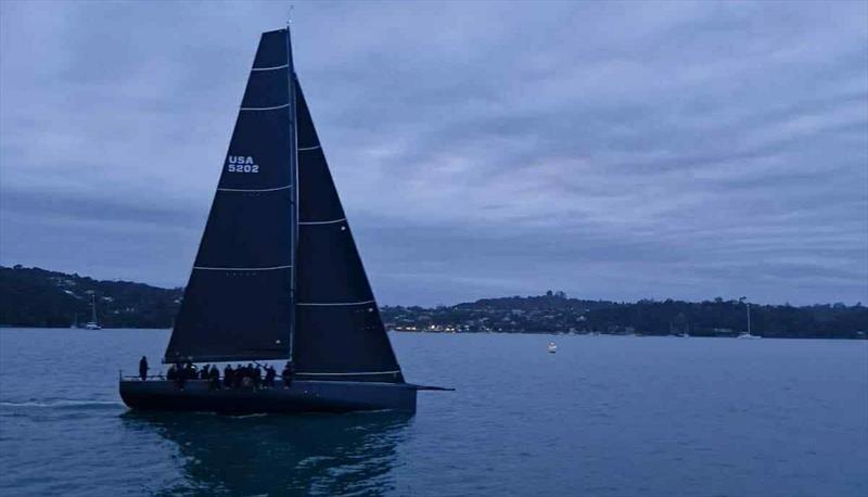Callisto (USA) finishes in the half-light of dawn - 2025 Coastal Classic - Russell - October 25, 2025 photo copyright PIC Coastal Classic taken at Bay of Islands Yacht Club and featuring the TP52 class