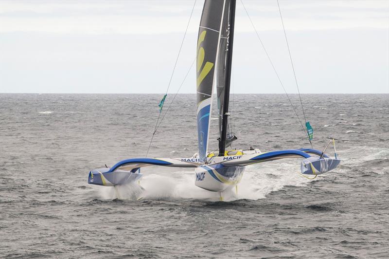 Francois Gabart on the maxi trimaran MACIF training off Belle Ile ahead of The Route du Rhum - Destination Guadeloupe - photo © Vincent Curutchet / ALéA / Macif