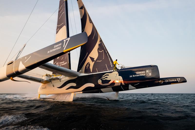 Maxi Edmond de Rothschild returns to Lorient for repairs - photo © E.Stichelbaut / polaRYSE / GITANA S.A