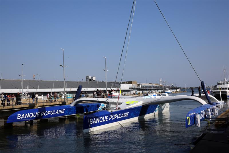 Launch of the new Ultim Tri Banque Populaire XI photo copyright B-Philippe/CDK Technologies taken at  and featuring the Trimaran class