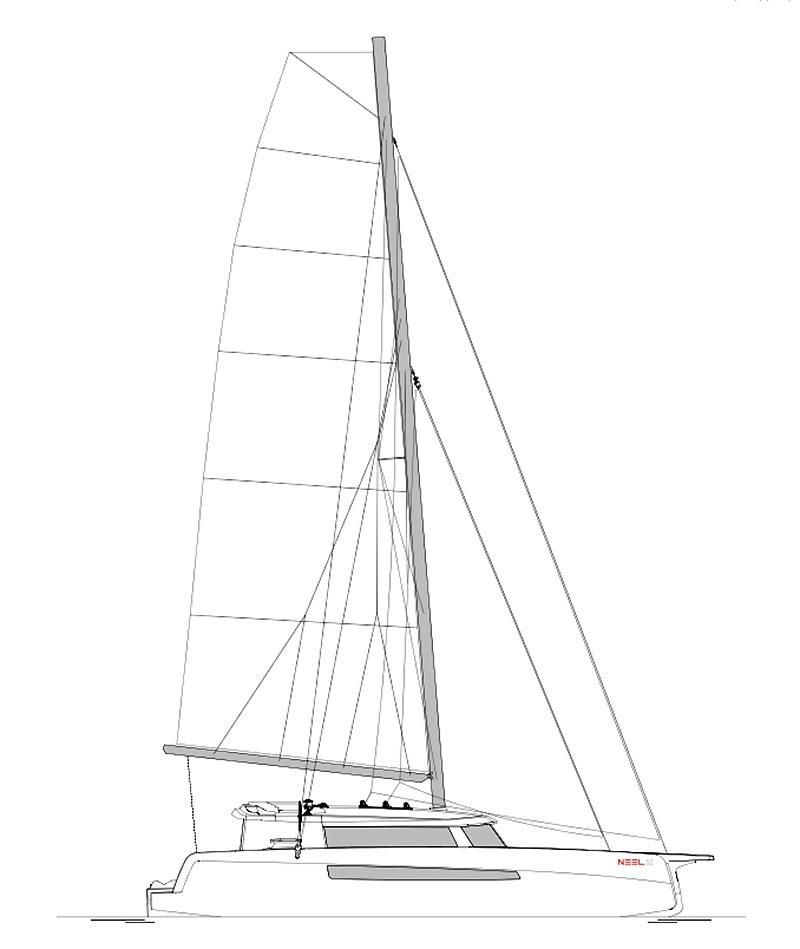 Neel 52 SailPlan - photo © Neel Trimarans