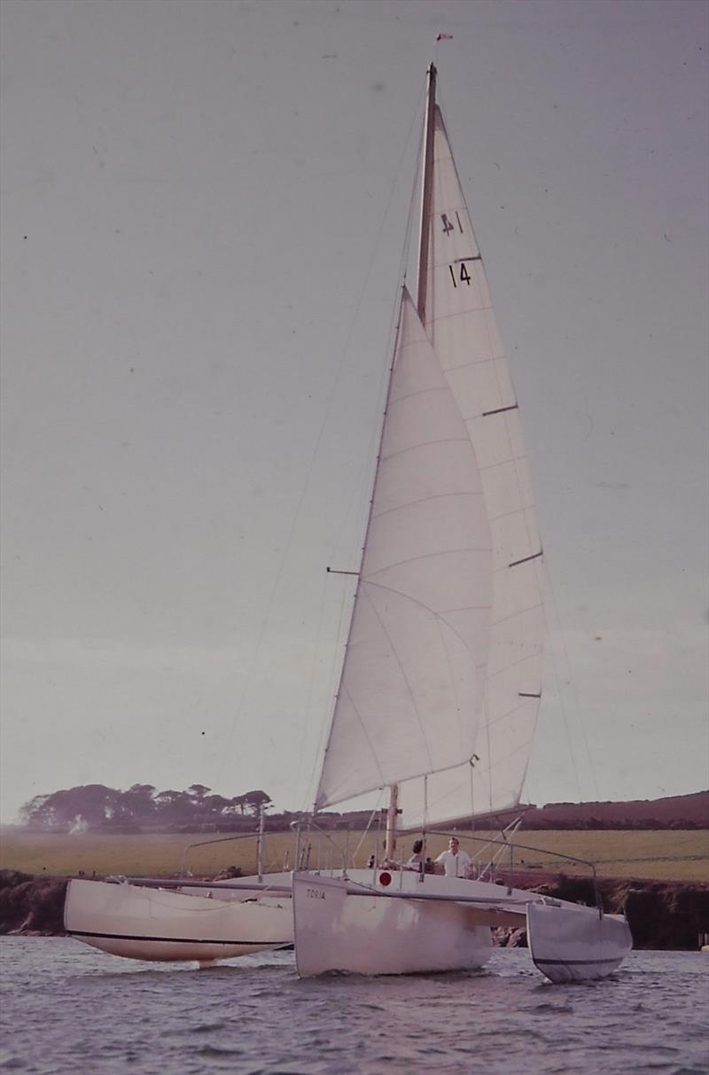 Toria sailing on River Camel Padstow photo copyright Colin Forbes / Anchor Films  taken at  and featuring the Trimaran class